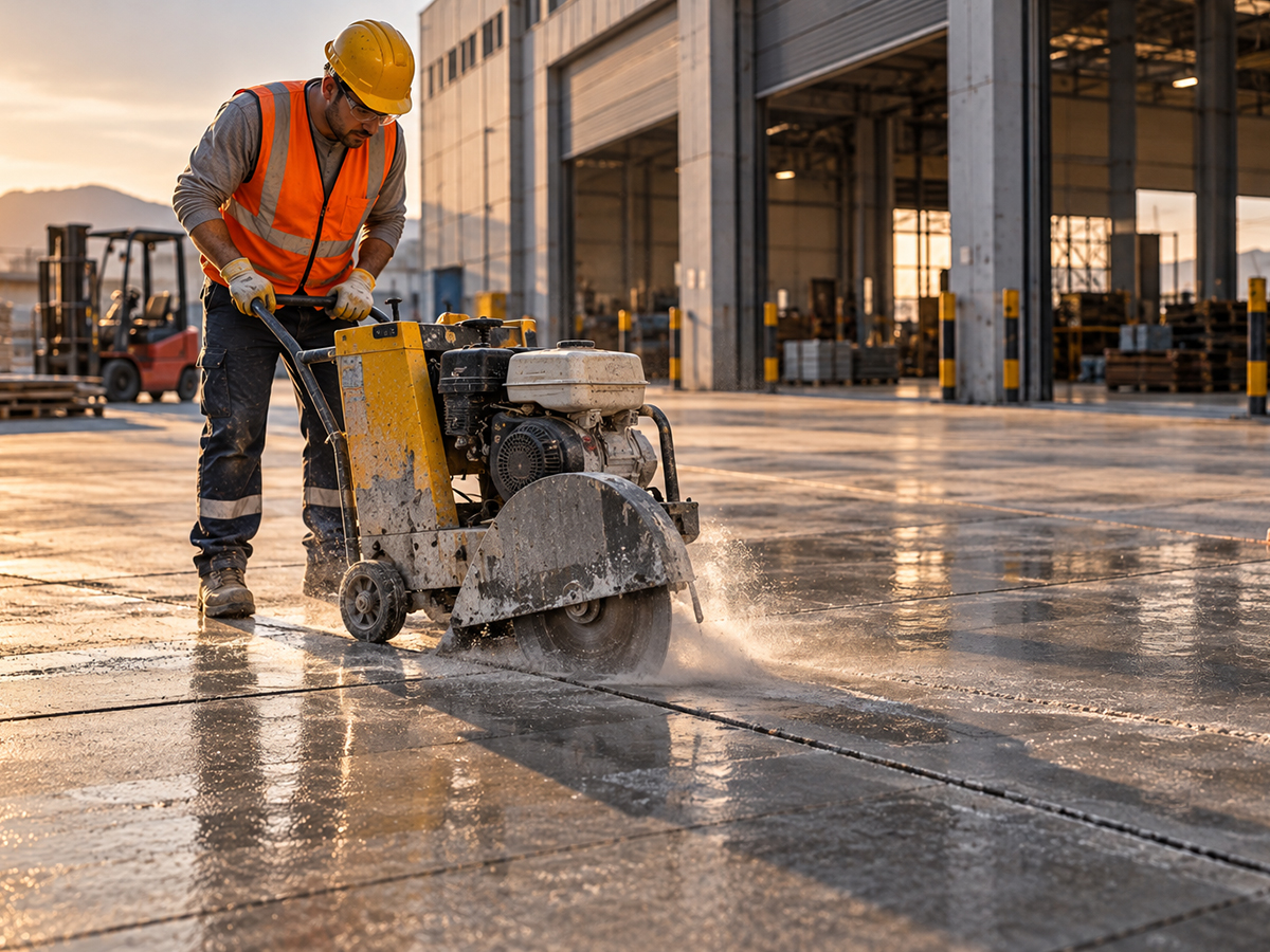 sanayi tesisi beton kesme uygulaması